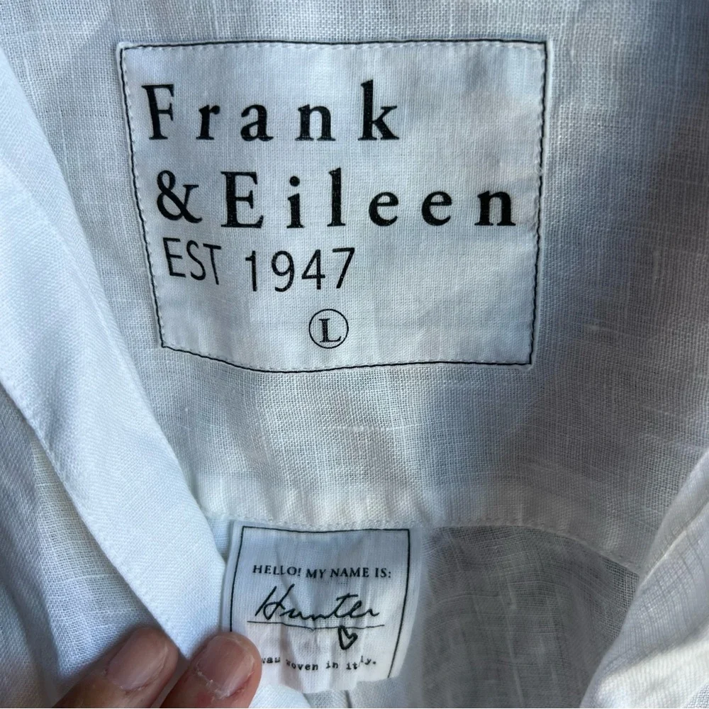 Frank & Eileen Hunter Linen White Shirt Dress - Picture 3 of 8